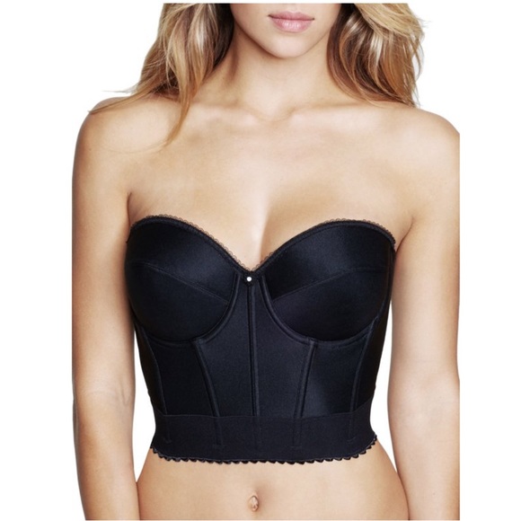 COPY - NWT Dominique Noemi Backless Strapless Balconette Bridal Bra Black Size … - Picture 1 of 16